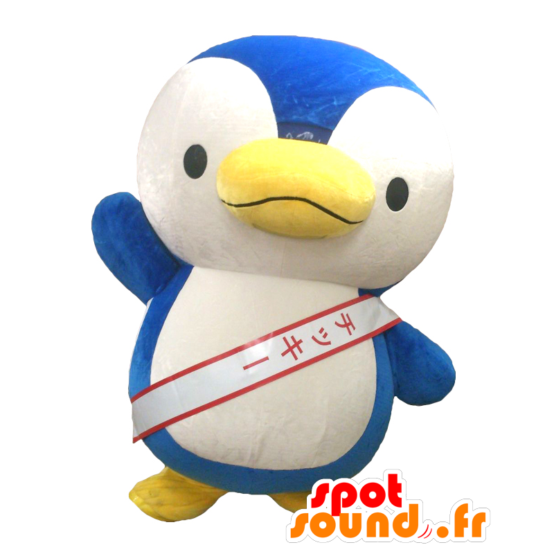 Mascota de Chicky, pingüino, pingüino azul y blanco - MASFR26830 - Yuru-Chara mascotas japonesas