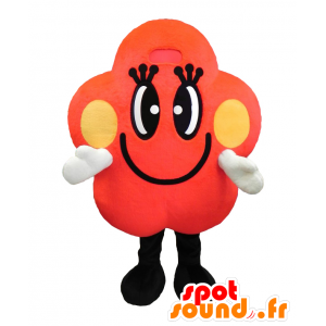 Hiumemaru mascot, giant red flower and smiling - MASFR26834 - Yuru-Chara Japanese mascots