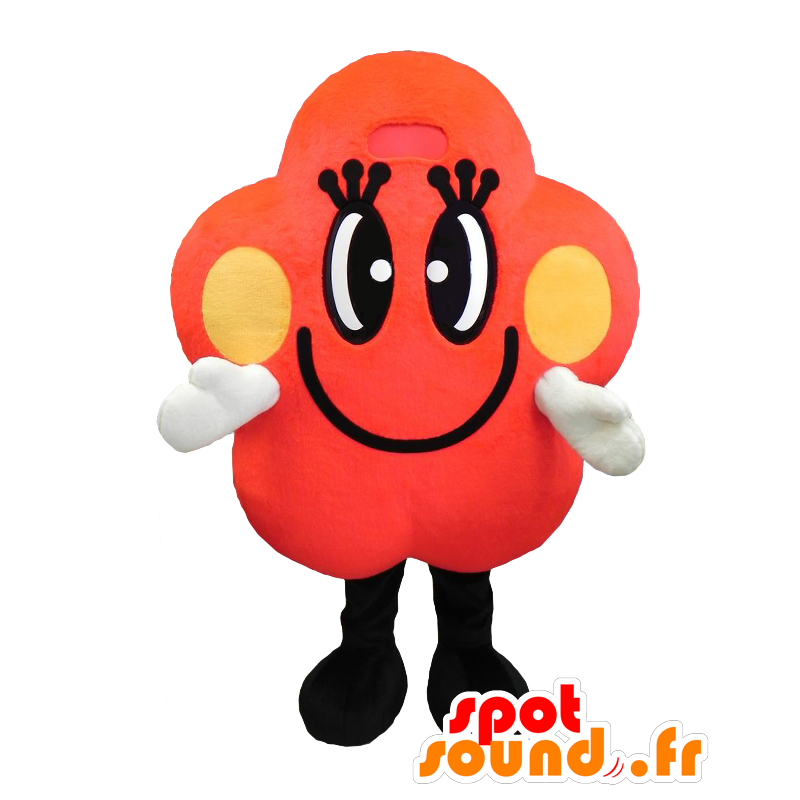 Hiumemaru mascot, giant red flower and smiling - MASFR26834 - Yuru-Chara Japanese mascots