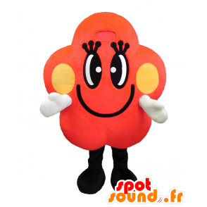 Mascot Hiumemaru, jättiläinen punainen kukka ja hymyilevä - MASFR26834 - Mascottes Yuru-Chara Japonaises