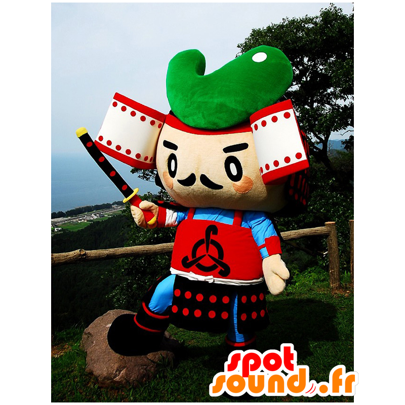 Jade maskot Taro samurai med en tradisjonell drakt - MASFR26841 - Yuru-Chara japanske Mascots