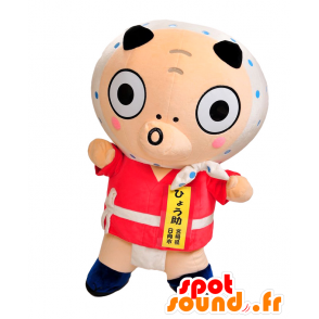 Mascot Miyazaki Hyuga, porco cor de rosa vestido de vermelho - MASFR26843 - Yuru-Chara Mascotes japoneses
