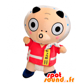 Mascot Miyazaki Hyuga, roze varken gekleed in het rood - MASFR26843 - Yuru-Chara Japanse Mascottes