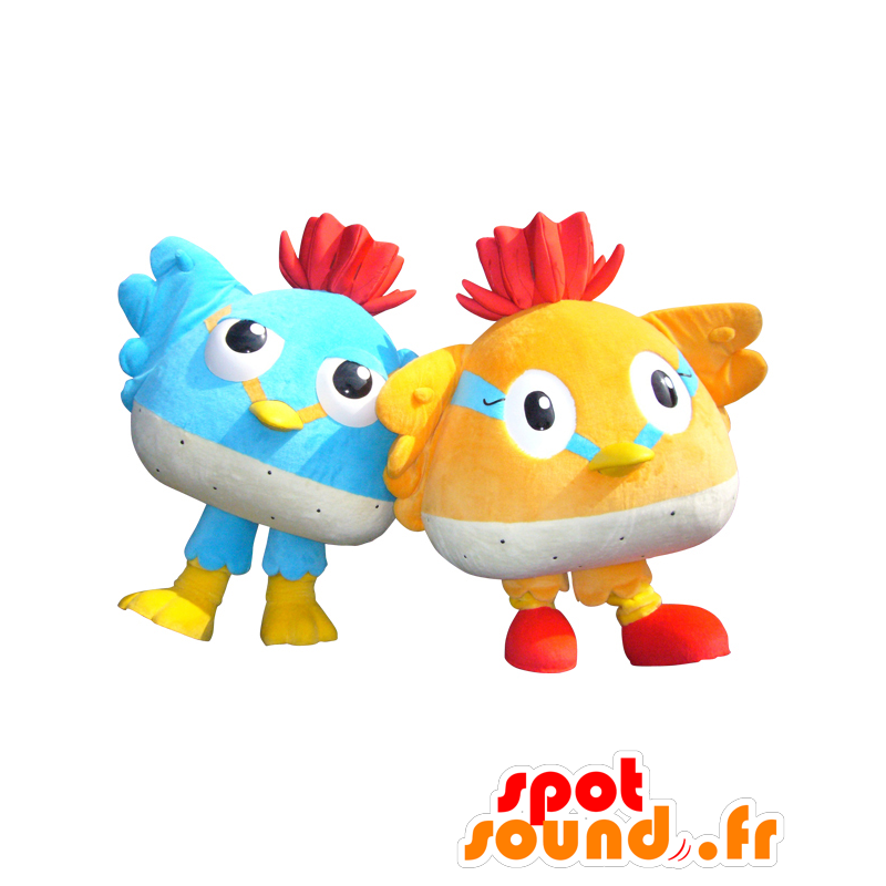 Clicker mascots and Kurippi, large colorful birds - MASFR26848 - Yuru-Chara Japanese mascots