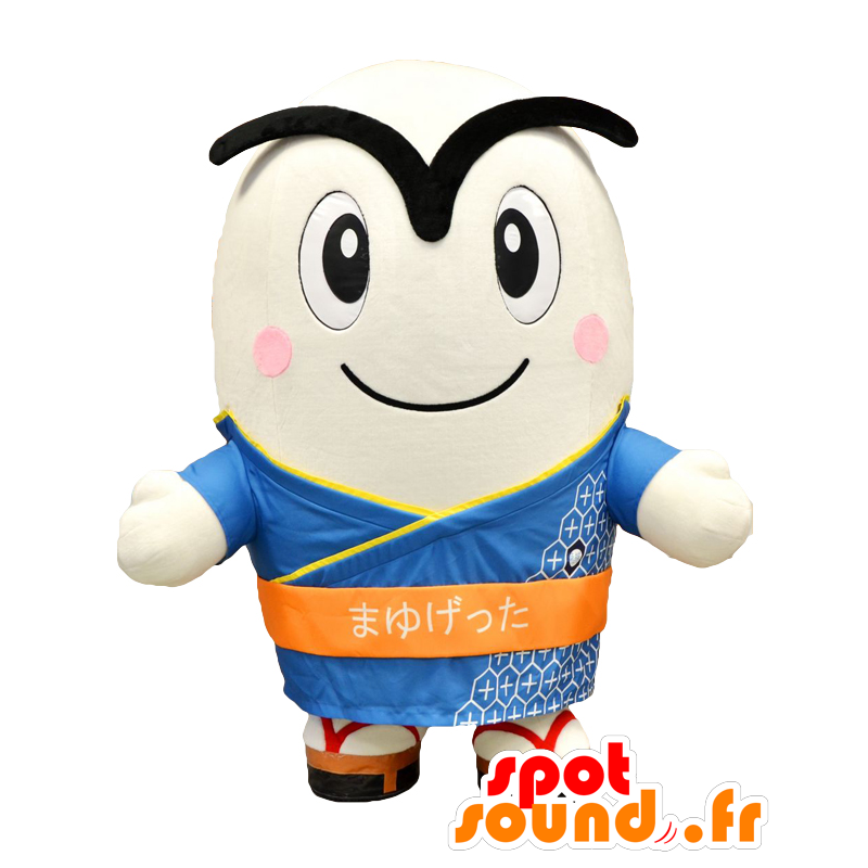 Mascot Wenkbrauwen Tsu, blanke man met dikke wenkbrauwen - MASFR26849 - Yuru-Chara Japanse Mascottes