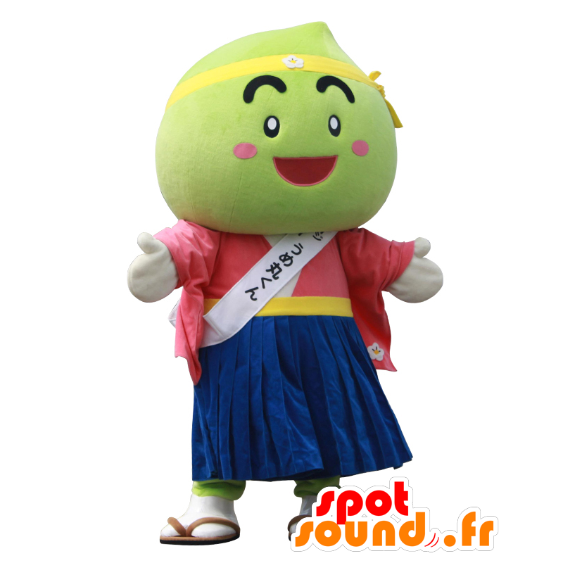 Mascot Umemaru Kun, eine riesige grüne Pflaume - MASFR26852 - Yuru-Chara japanischen Maskottchen