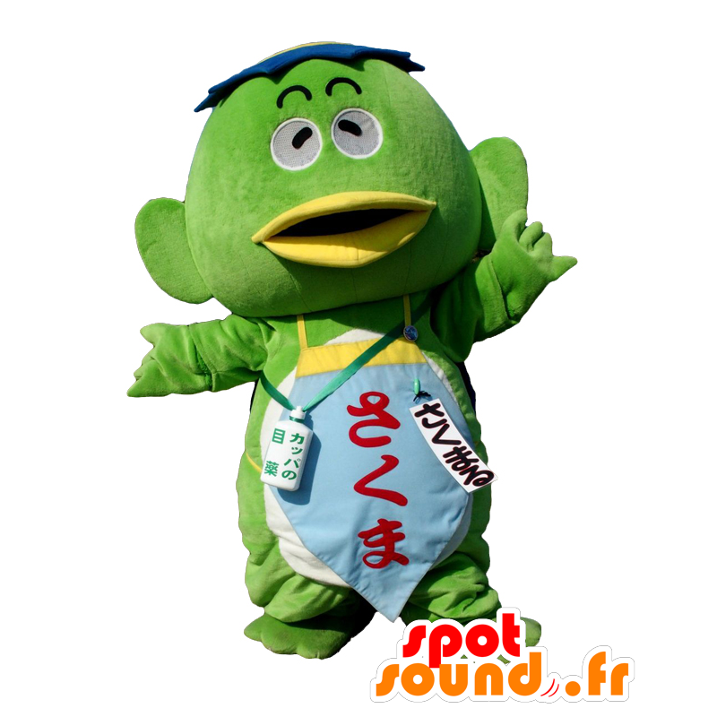 Sakumaru mascot, green and yellow giant bird - MASFR26855 - Yuru-Chara Japanese mascots