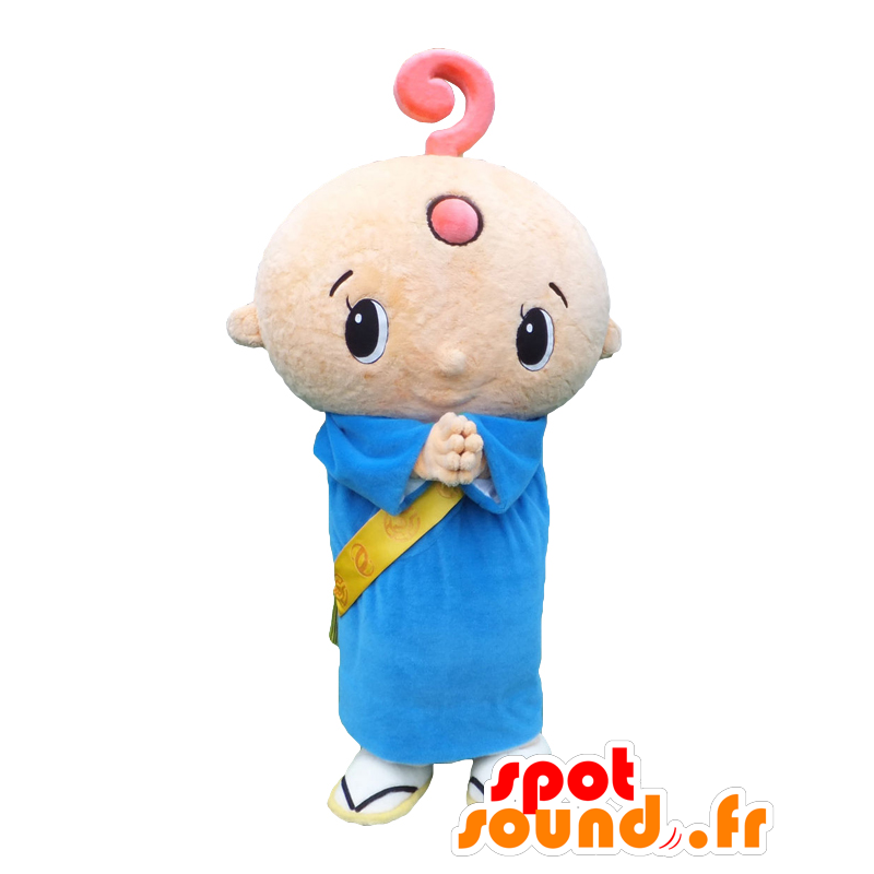 Mascot San Sankyu, pequeno monge vestida de azul - MASFR26856 - Yuru-Chara Mascotes japoneses