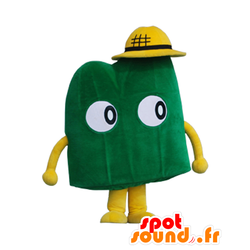 Dr. Satoyama mascot, green cactus with a straw hat - MASFR26862 - Yuru-Chara Japanese mascots