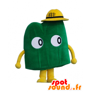 Mascot Dr. Satoyama, cacto verde com um chapéu de palha - MASFR26862 - Yuru-Chara Mascotes japoneses