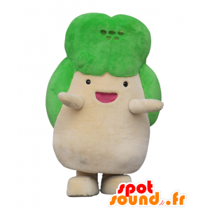 Singhiozzando mascotte Rumore, beige e verde albero, gigante - MASFR26863 - Yuru-Chara mascotte giapponese