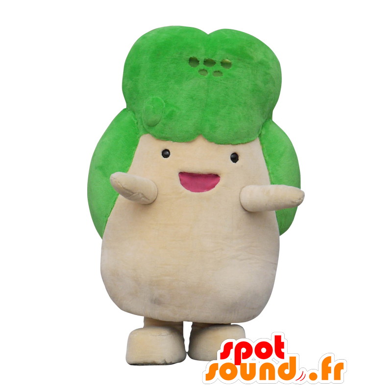 Singhiozzando mascotte Rumore, beige e verde albero, gigante - MASFR26863 - Yuru-Chara mascotte giapponese