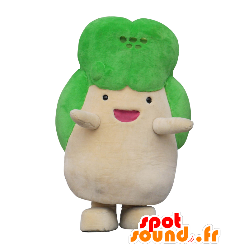 Mascot nyyhkymusiikkia Melu, beige ja vihreä puu, jättiläinen - MASFR26863 - Mascottes Yuru-Chara Japonaises