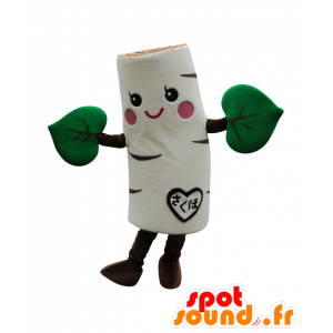 Mascot Birch-chan, hvitt og grønt tre - bjørk Mascot - MASFR26864 - Yuru-Chara japanske Mascots