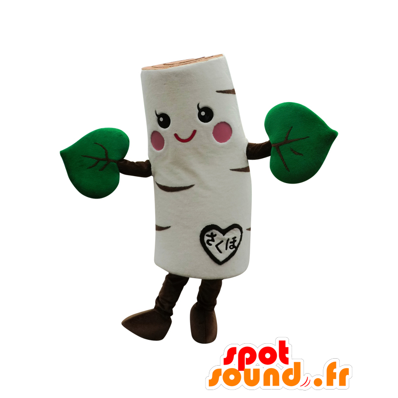 Birch-chan mascot, white and green tree - birch mascot - MASFR26864 - Yuru-Chara Japanese mascots