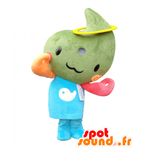 Maskot Shaki Tama-kun, zelená a modrá cizince - MASFR26872 - Yuru-Chara japonské Maskoti