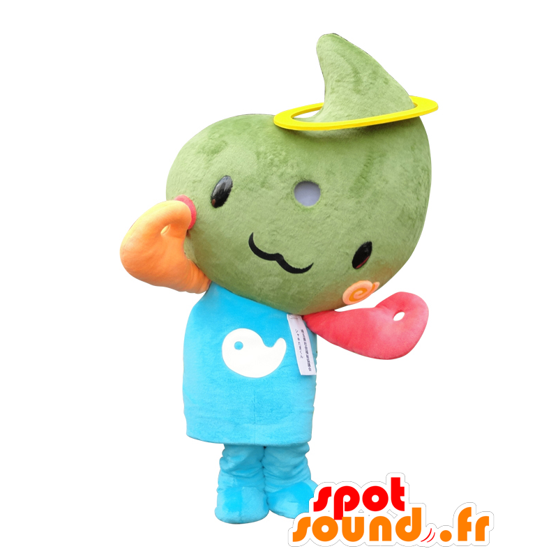 Mascot Shaki Tama-kun, estrangeiro verde e azul - MASFR26872 - Yuru-Chara Mascotes japoneses