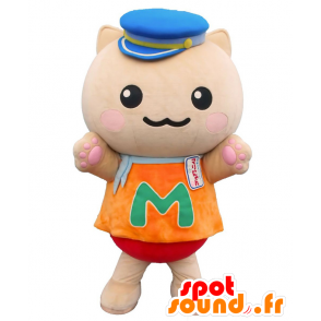 Nyan Maskottchen Mali, beige Katze, Lokführer, Bus - MASFR26874 - Yuru-Chara japanischen Maskottchen