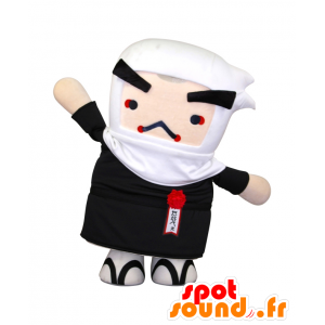 Mascot Na-cho Tanabe, ninja blanco y negro - MASFR26875 - Yuru-Chara mascotas japonesas