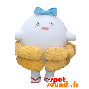 Maskot Sengoku Komachi, velký běloch, rýžový koláč - MASFR26884 - Yuru-Chara japonské Maskoti