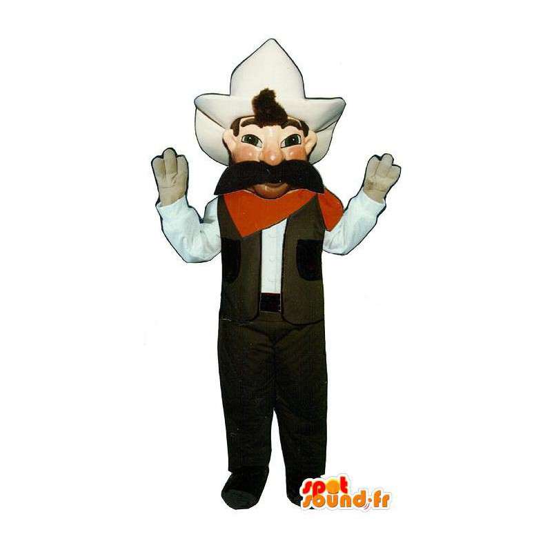 Cowboy mascotte. Costume Cowboy - MASFR006980 - man Mascottes