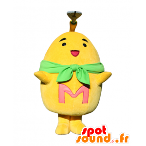 Mamyu maskot, stor gul tecknad man - Spotsound maskot