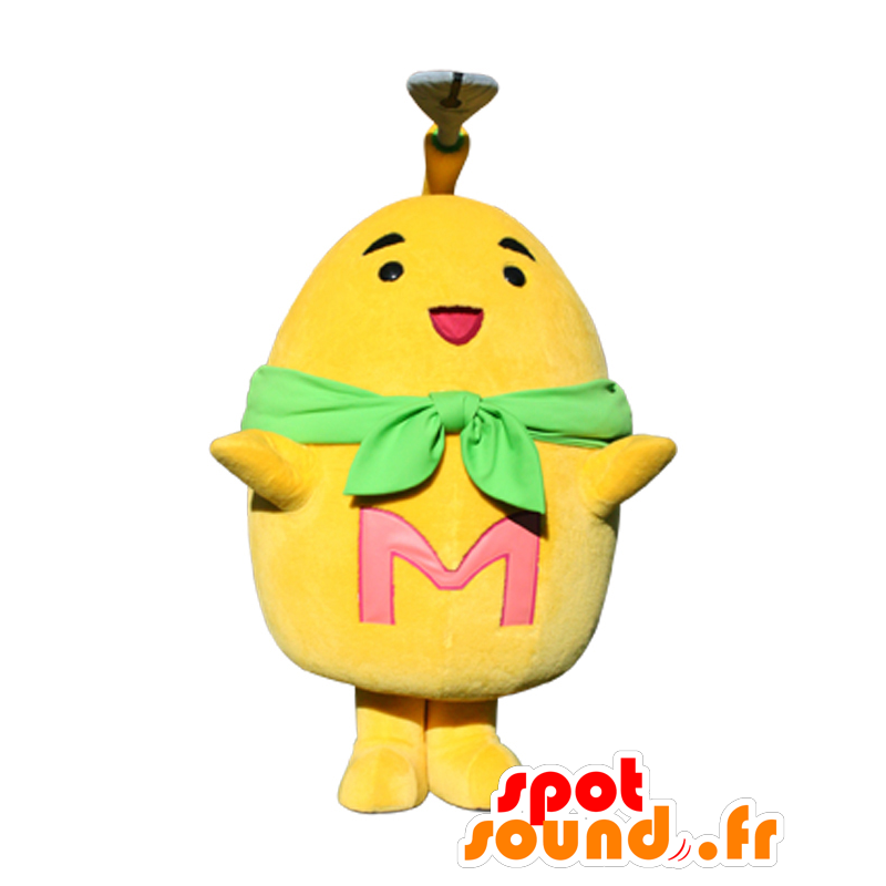 Mascot Mamyu, grote gele kerelcartoon - MASFR26889 - Yuru-Chara Japanse Mascottes