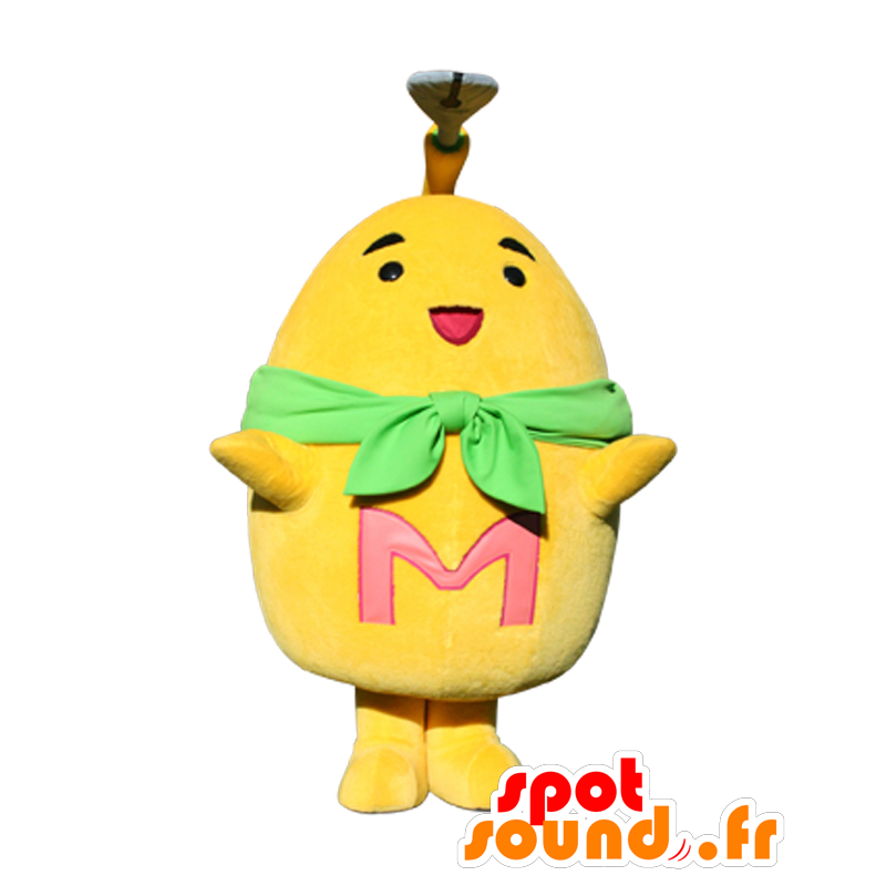 Mascot Mamyu, iso keltainen kaveri piirretty - MASFR26889 - Mascottes Yuru-Chara Japonaises
