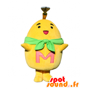 Mascot Mamyu, store gule fyr tegneserie - MASFR26889 - Yuru-Chara japanske Mascots