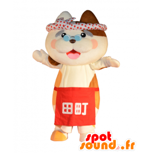 Tamaji mascot, brown and white cat with glasses - MASFR26890 - Yuru-Chara Japanese mascots