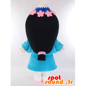 Sakuyachan Maskottchen Brünette Mädchen in blau gekleidet - MASFR26892 - Yuru-Chara japanischen Maskottchen