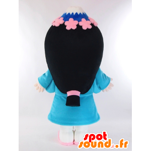 Mascot Sakuyachan, brunette tyttö pukeutunut sininen - MASFR26892 - Mascottes Yuru-Chara Japonaises