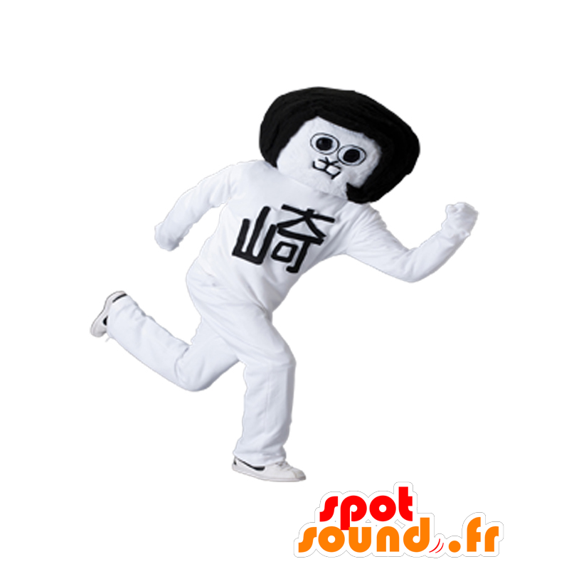 Mascot Okaza Akazome, mustavalkoinen kissa - MASFR26896 - Mascottes Yuru-Chara Japonaises