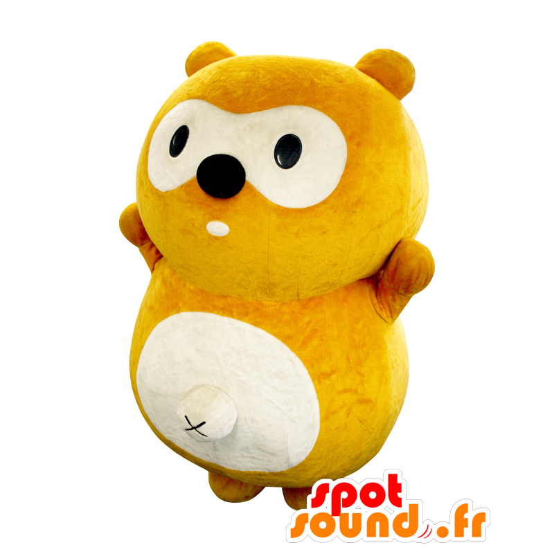 Ponta mascot, big orange and white teddy bears, plump and funny - MASFR26900 - Yuru-Chara Japanese mascots