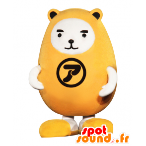 Mascotte de Bear-kun, gros nounours jaune, de Nishi-Azabu - MASFR26901 - Mascottes Yuru-Chara Japonaises