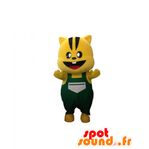 Mascot Genki kun, gul og svart ekorn i kjeledress - MASFR26906 - Yuru-Chara japanske Mascots