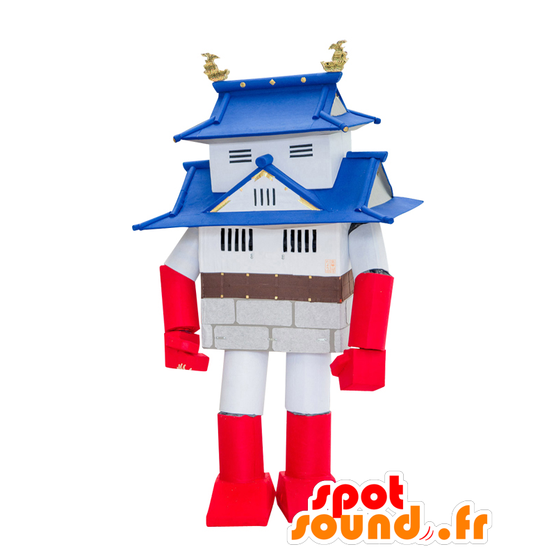 Lobo Castle maskot, vit, röd och blå Gifu castle - Spotsound