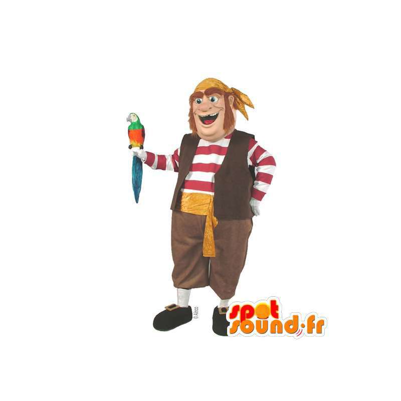 Colorful mascotte pirata. Schiuma pirata costume - MASFR006983 - Mascottes de Pirate