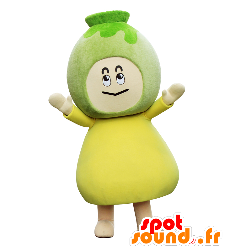 Mascotte de Yotsubo kun, bonhomme avec une jarre sur la tête - MASFR26918 - Mascottes Yuru-Chara Japonaises