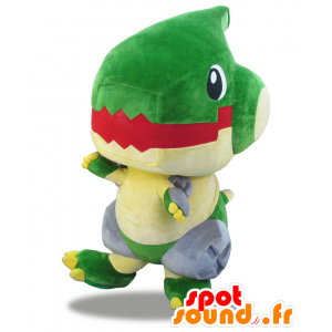 Urs-kun mascot, green and yellow dinosaur, very funny - MASFR26922 - Yuru-Chara Japanese mascots