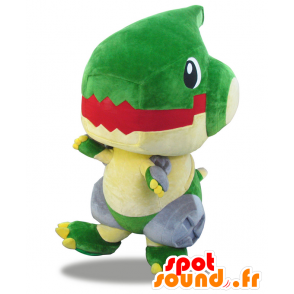 Urs-kun mascotte, dinosauro verde e giallo, molto divertente - MASFR26922 - Yuru-Chara mascotte giapponese