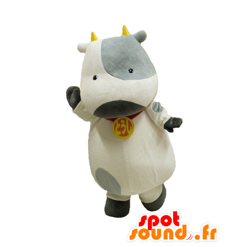 Toshi-kun mascot, gray and white cow - MASFR26924 - Yuru-Chara Japanese mascots