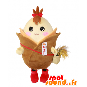 Mascot KitaHiro Maipi, harten roten Reiskorn - MASFR26929 - Yuru-Chara japanischen Maskottchen