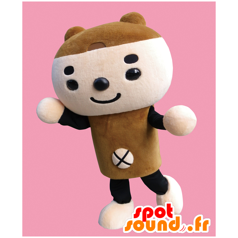 Fantasia de mascote Pompon, ursinhos marrons, bege e preto - Mascotes Yuru-Chara Japoneses - MASFR26933 - SpotSound.fr