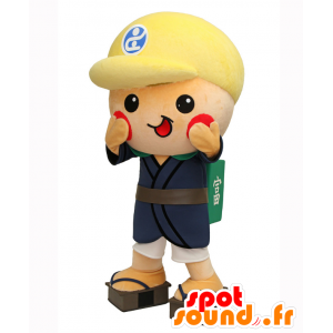 Mascot Tomitan, kleine jongen met een blauwe kimono - MASFR26935 - Yuru-Chara Japanse Mascottes