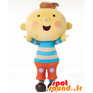 Hopetan maskot, lille dreng i farverigt tøj - Spotsound maskot