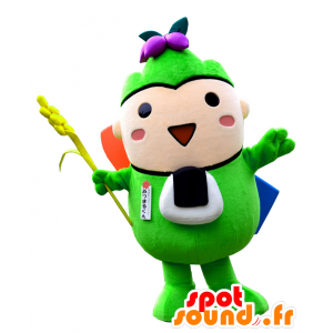 Reúna mascote kun, homem verde com uma prancha - MASFR26940 - Yuru-Chara Mascotes japoneses
