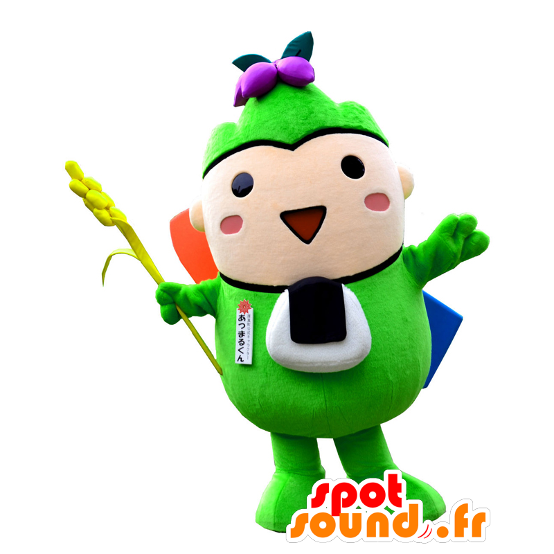 Reúna mascote kun, homem verde com uma prancha - MASFR26940 - Yuru-Chara Mascotes japoneses