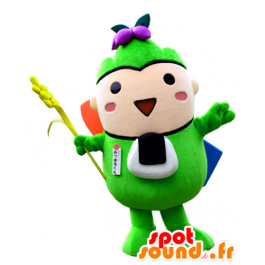 Gather kun mascot, green man with a surfboard - MASFR26940 - Yuru-Chara Japanese mascots