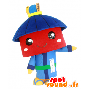 Maskot Parapluie Boko, rød mann med paraply - Japanske Yuru-Chara maskoter - MASFR26941 - SpotSound.fr